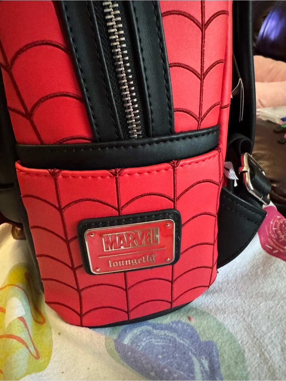 Spider Web Red Marvel Loungefly Collab mini Backpack Set with Wallet